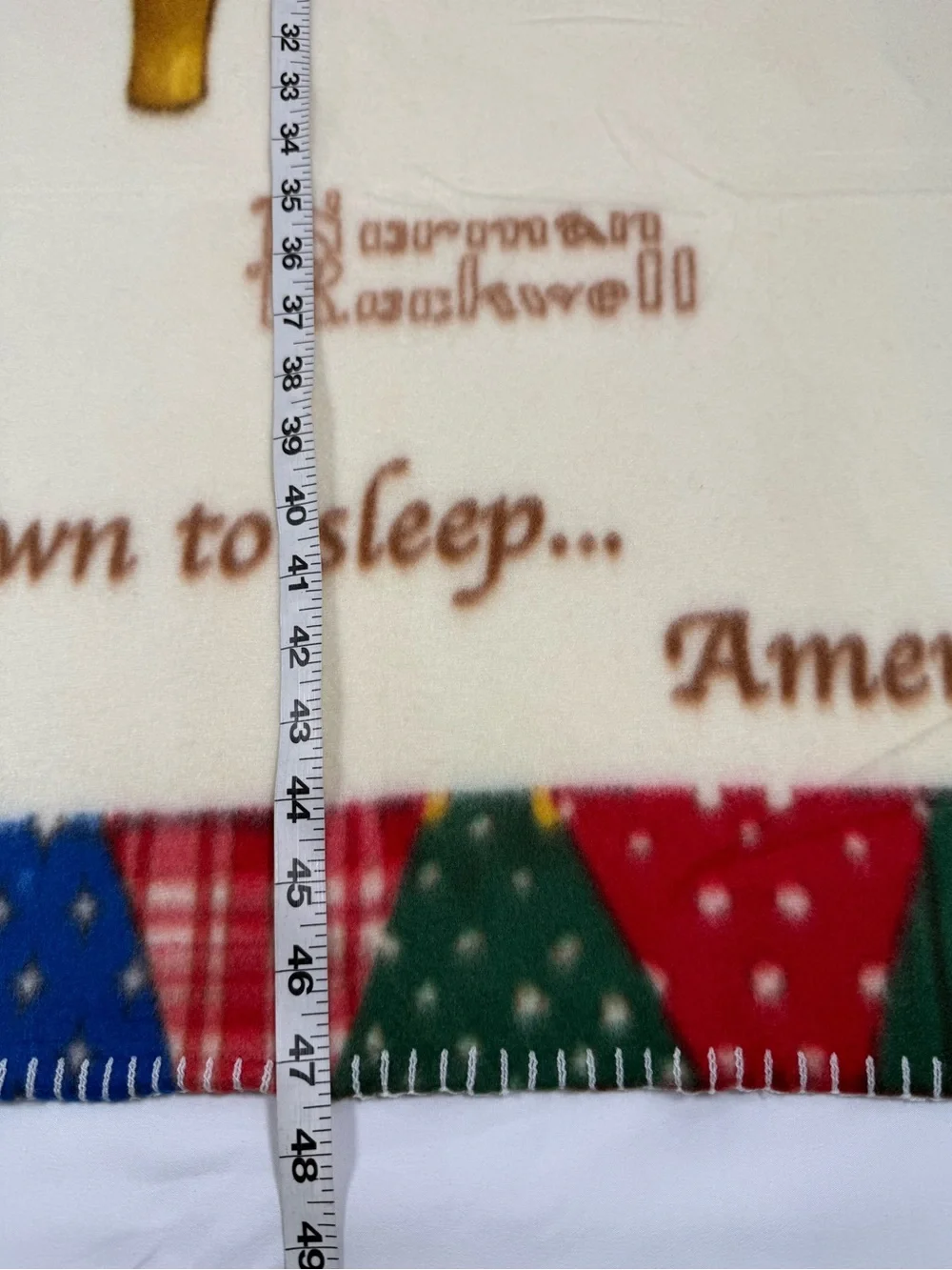 NWT VINTAGE NORMAN ROCKWELL Boys Town Fleece Throw Blanket Lay Me Down To Sleep